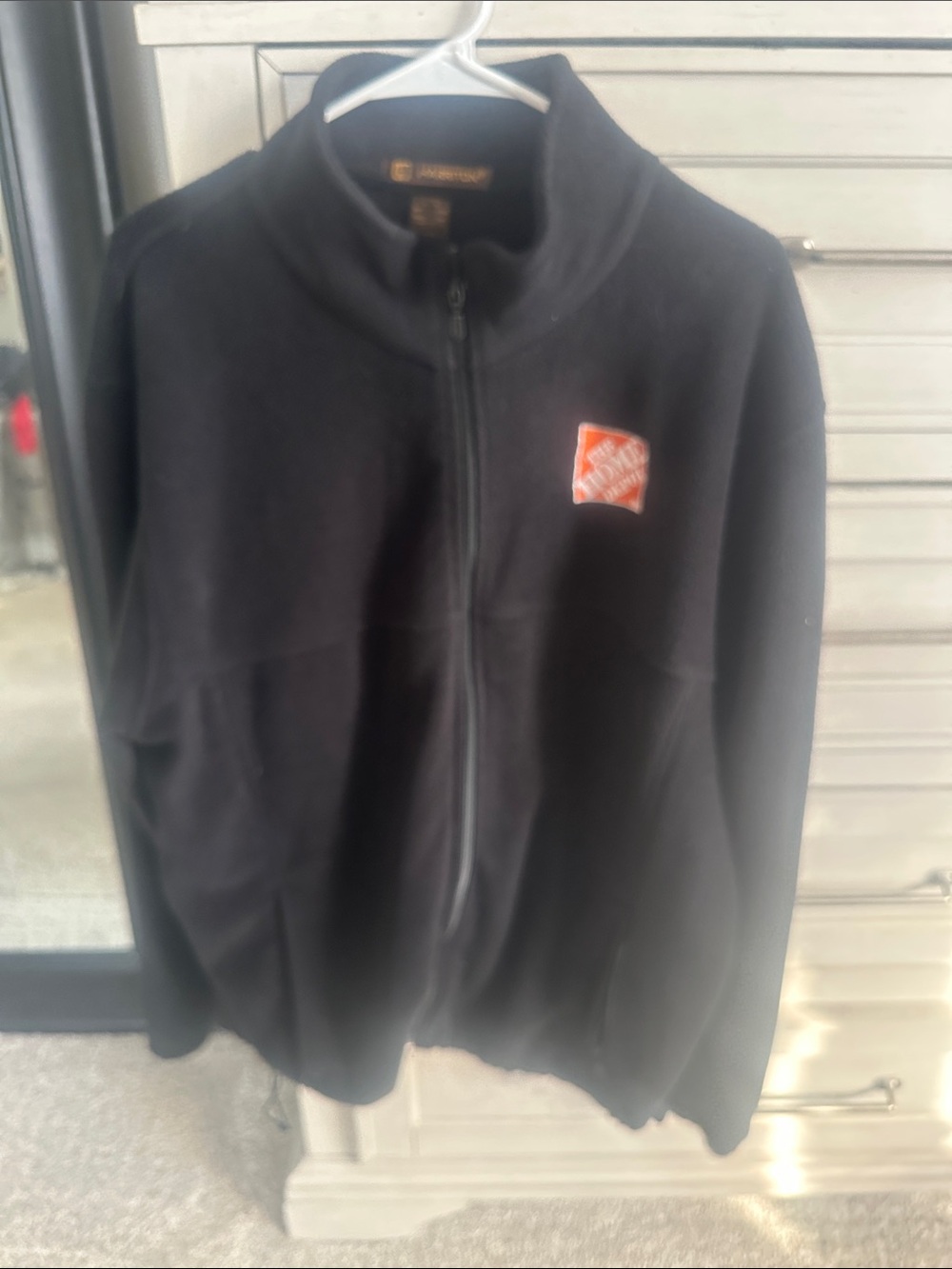 Men’s/Women’s Black Full-Zip Fleece Jacket - Home Depot - XL